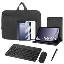 Kit Capa Teclado p/ Tablet Galaxy Tab A9 Plus + Película + Caneta Touch