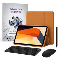 Kit Capa Terracota Slim para Xiaomi Redmi Pad SE 11": Película de vidro + Caneta Precision + Teclado + Mouse