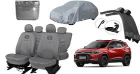 Kit capa Tracker couro luxo + capa externa + limpador