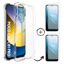 Kit Capa Transparente + 2 Películas Vidro 3D Para Poco C81 / C81 Pro Capinha Anti-Impacto Variação:Capa + 2 Película Vid Kit Capa Transparente + 2 Películas Vidro 3D Para Poco C81 / C81 Pro Capinha Anti-Impacto Variação:Capa + 2 Película Vid