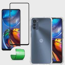 Kit Capa Transparente Anti Impacto + Pelicula de Ceramica 9D Inquebravel para Moto E32