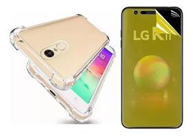 Kit Capa Transparente Anti Impactos para LG K11 K11 Plus + Película de Gel Silicone