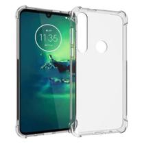 Kit Capa Transparente Moto G8 Normal + Película Vidro Normal