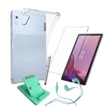 Kit Capa Transparente Para Tablet Lenovo Tab M9 + Película + Caneta Touch + Fone + Suporte