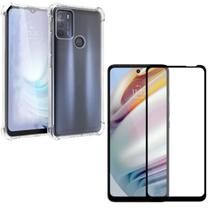 Kit Capa Transparente + Película 3D de Vidro para Motorola Moto G60