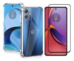 Kit Capa Transparente + Película 3D de Vidro para Motorola Moto G64 Kit Capa Transparente + Película 3D de Vidro para Motorola Moto G64