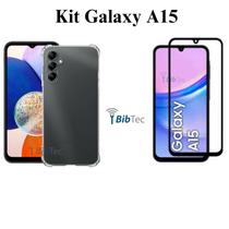 Kit Capa Transparente + Película 3D de Vidro para Samsung Galaxy A15