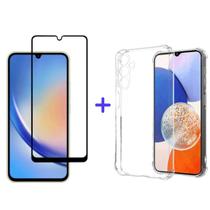 Kit Capa Transparente + Película 3D de Vidro para Samsung Galaxy A34 Kit Capa Transparente + Película 3D de Vidro para Samsung Galaxy A34