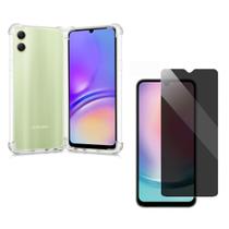 Kit Capa Transparente + Película 3D de Vidro Privacidade para Samsung Galaxy A05 - LXL