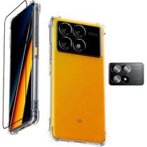 Kit Capa Transparente + Película 3D + Película de Câmera Traseira para Xiaomi Poco X6 5G