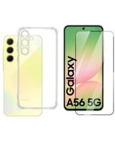 Kit Capa Transparente + Película 3D Vidro Temperado Galaxy A56 Proteção Completa