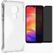 Kit Capa Transparente + Película Cerâmica Fosca Privacidade para Motorola G7 Power