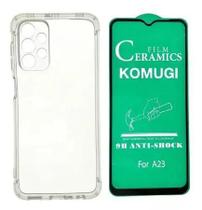 Kit Capa Transparente + Película Cerâmica para Samsung Galaxy A23