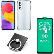 Kit Capa Transparente + Película de Cerâmica + Anel Suporte para Samsung Galaxy A15