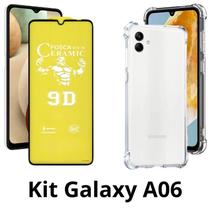 Kit Capa Transparente + Película de Cerâmica Fosca para Samsung Galaxy A06 Kit Capa Transparente + Película de Cerâmica Fosca para Samsung Galaxy A06