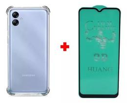 Kit Capa Transparente + Película de Cerâmica Para Samsung Galaxy A04E