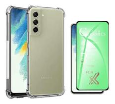 Kit Capa Transparente + Película de Cerâmica para Samsung Galaxy S21 FE Kit Capa Transparente + Película de Cerâmica para Samsung Galaxy S21 FE