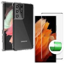 Kit Capa Transparente + Película de Cerâmica + Película Câmera para Samsung Galaxy S24 Ultra