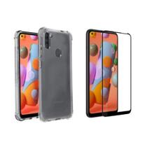 Kit Capa Transparente + Película Premium 9H de Vidro 3D Samsung Galaxy A11