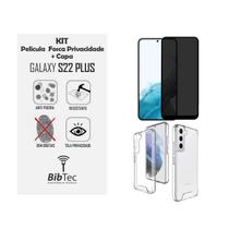 Kit Capa Transparente + Película Privativa Fosca Cerâmica Samsung Galaxy S22 PLUS