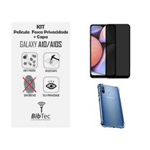 Kit Capa Transparente + Película Privativa Fosca P/ Samsung Galaxy A10S