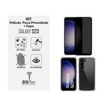 Kit Capa Transparente + Película Privativa Fosca P/ Samsung Galaxy S23 TELA 6.1