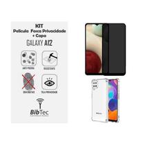 Kit Capa Transparente + Película Privativa Matte Fosca 9D Cerâmica Samsung Galaxy A12
