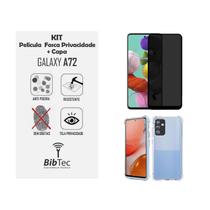 Kit Capa Transparente + Película Privativa Matte Fosca 9D Cerâmica Samsung Galaxy A72