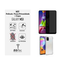 Kit Capa Transparente + Película Privativa Matte Fosca 9D Cerâmica Samsung Galaxy M51
