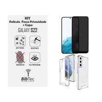 Kit Capa Transparente + Película Privativa Matte Fosca 9D Cerâmica Samsung Galaxy S22