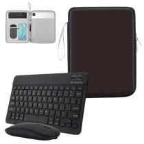 Kit Capa Transporte + Teclado Compativel Samsung Galaxy Tab A9+ A9 Plus S9 S9 FE S10 Lite S10 FE S9 FE