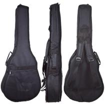 Kit Capa Violão Folk Impermeável Nylon 600 C/ Porta Palhetas