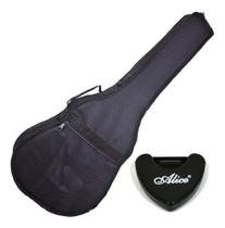 Kit Capa Violão Folk Nylon 600 Impermeável C/ Porta Palhetas
