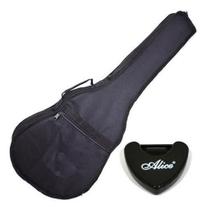 Kit Capa Violão Folk Nylon 600 Impermeável Porta Palhetas