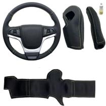Kit Capa Volante + Câmbio Automático + Alavanca Freio d Mão Spin Activ 2019 2020 2021 2022 2023 2024