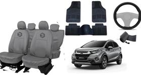 Kit Capa WRV 15-24 + Tapete + Volante Luxo Completo