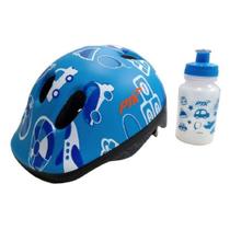 KIT Capacete Ciclismo BABY+SQUEEZE 250ML Toys Azul Com Regulador - Ptk