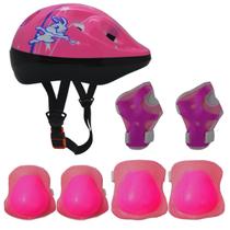 Kit Capacete Cotoveleira Joelheira Munhequeira Infantil Crianca Bike Skate Cores Kit Capacete Cotoveleira Joelheira Munhequeira Infantil Crianca Bike Skate Cores