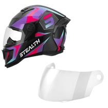 Kit Capacete Fechado Pro Tork Stealth Concept + Viseira Cristal
