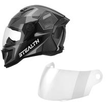 Kit Capacete Fechado Pro Tork Stealth Concept + Viseira Cristal