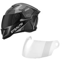 Kit Capacete Fechado Pro Tork Stealth Concept Viseira Fume + Viseira Cristal