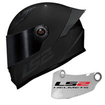 kIt Capacete Ff358 S Monocolor Black + Aerofólio + Viseira Fume