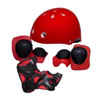 Kit capacete infantil com itens proteção Rava Little child