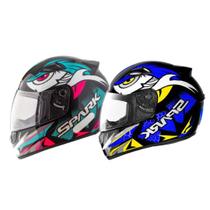 Kit Capacete Moto Ebf Spark Dragon Tiffany E Dragon Azul