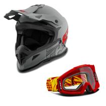 Kit Capacete Pro Tork Fast 788 Grey Fosco + Óculos Pro Tork Blast Kit Capacete Pro Tork Fast 788 Grey Fosco + Óculos Pro Tork Blast