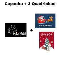 Kit Capacho Divertido Natal + 2 Quadros Decorativos Natal - American Kap