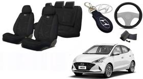Kit Capas Aconchego Estilizado HB20 18-24 +(Capa Volante) + Chaveiro