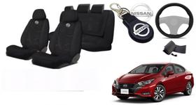 Kit Capas Aconchego Estilizado Versa 21-24 + Volante + Chaveiro Kit Capas Aconchego Estilizado Versa 21-24 + Volante + Chaveiro