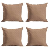 Kit Capas Almofada 43Cm X 43Cm 4 Peças Rio Bege M