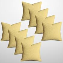 Kit Capas Almofada 8 Unidades Bouclé Luxo 50x50cm para Sofá Decorativa Capri